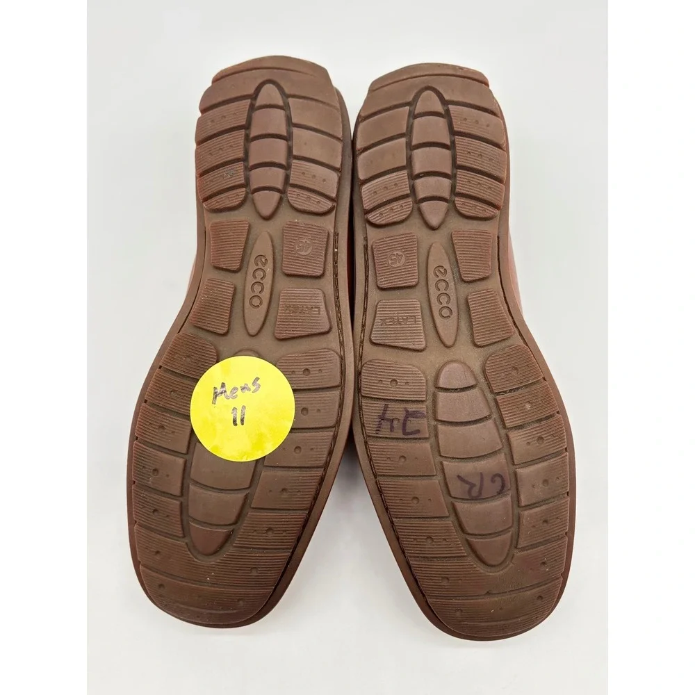 ECCO Mens Classic Moc 2.0 Brown Leather Driving Loafers Shoes Size 45 US 11-11.5